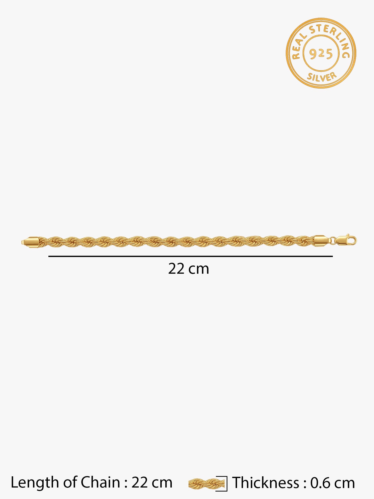 Golden Rope Bracelet For Him