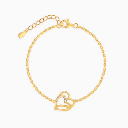 Gold Bonded Hearts Bracelet