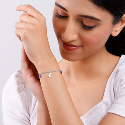 Silver Celestial Bloom Bracelet