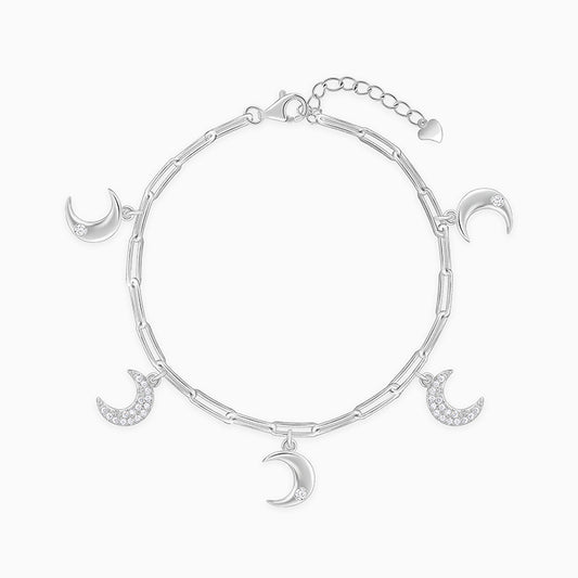 Silver Half Moon Bracelet