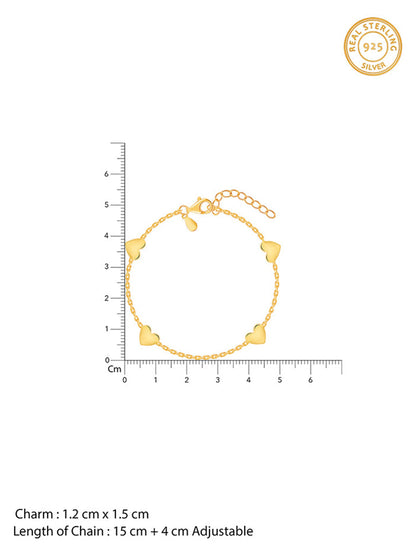 Golden Multiple Heart Bracelet