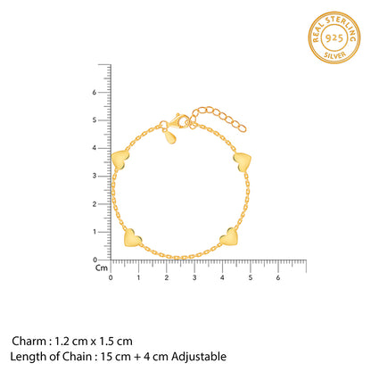 Golden Multiple Heart Bracelet