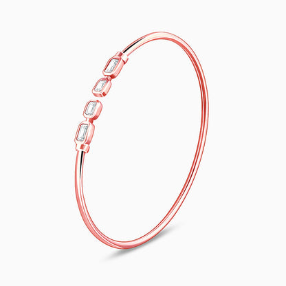 Rose Gold Baguette Binge Cuff Bracelet