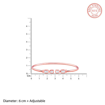 Rose Gold Baguette Binge Cuff Bracelet