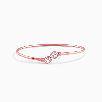 Rose Gold Classic Baguette Bracelet- rose gold bracelet for women