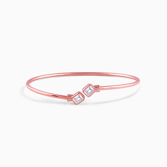 Rose Gold Classic Baguette Bracelet- rose gold bracelet for women