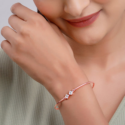 Rose Gold Classic Baguette Bracelet