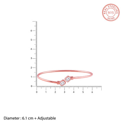 Rose Gold Classic Baguette Bracelet