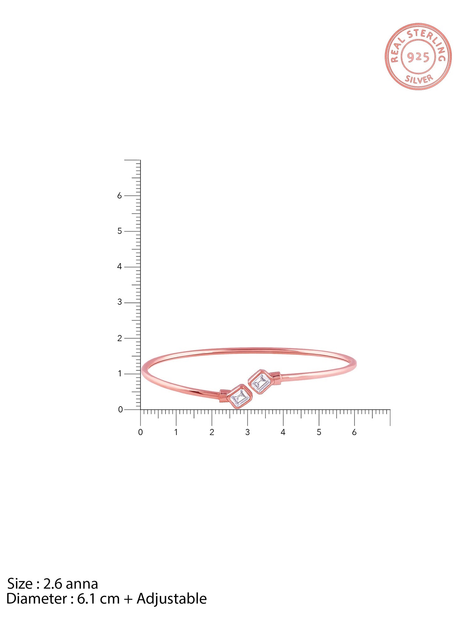 Rose Gold Classic Baguette Bracelet