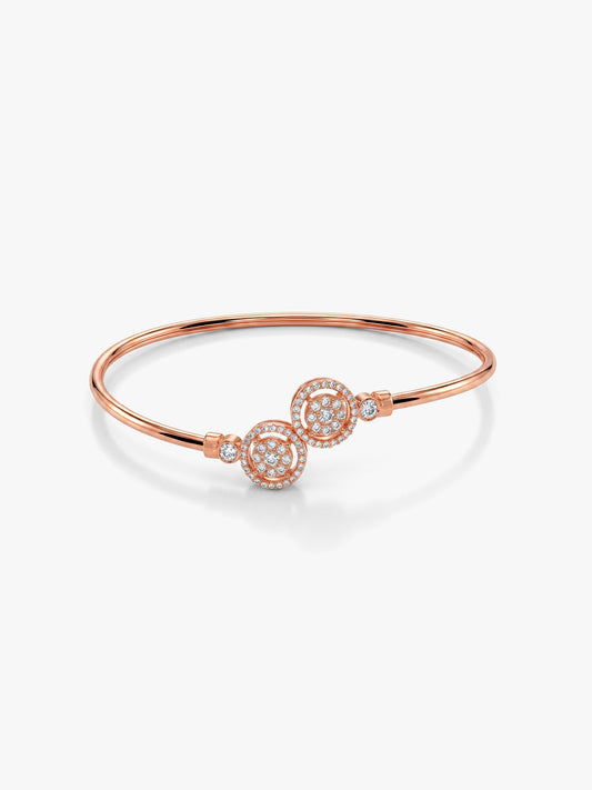 Rose Gold Circle Bond Cuff Bracelet