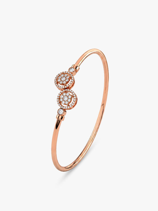 Rose Gold Circle Bond Cuff Bracelet