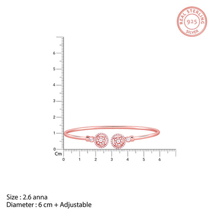 Rose Gold Circle Bond Cuff Bracelet