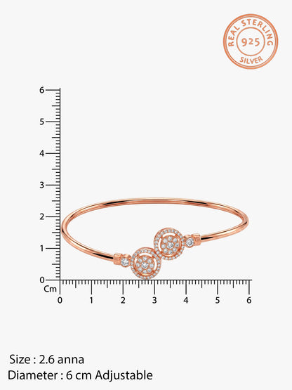 Rose Gold Circle Bond Cuff Bracelet