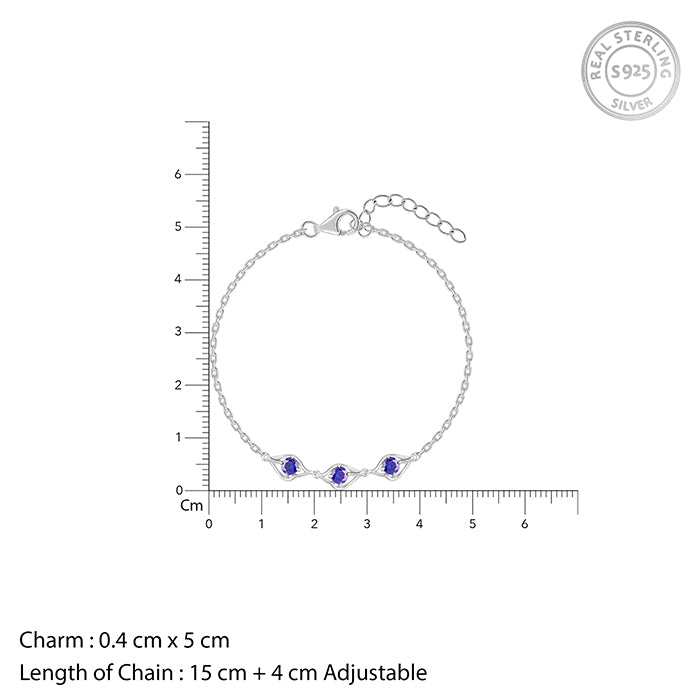 Silver Azure Sparkle Bracelet- silver bracelet for women