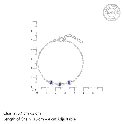 Silver Azure Sparkle Bracelet- silver bracelet for women