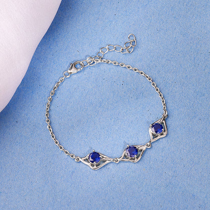 Silver Azure Sparkle Bracelet