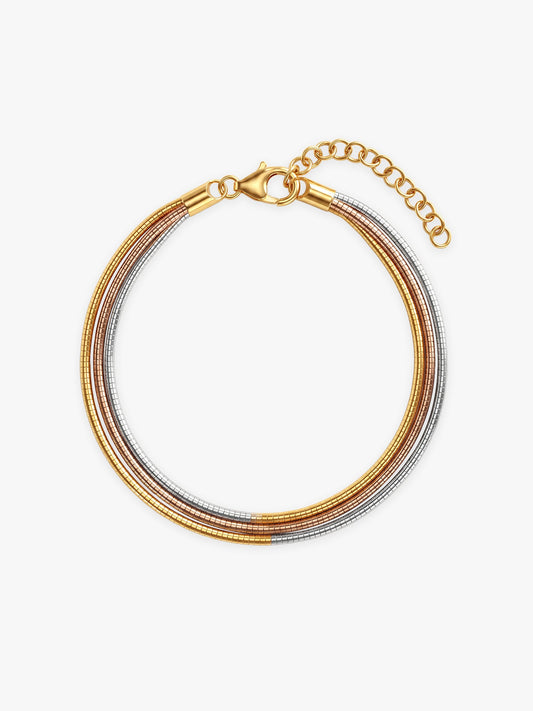Triple Tone Auric Harmony Bracelet