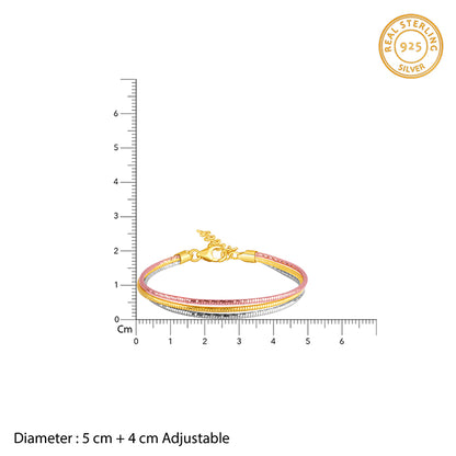 Triple Tone Auric Harmony Bracelet