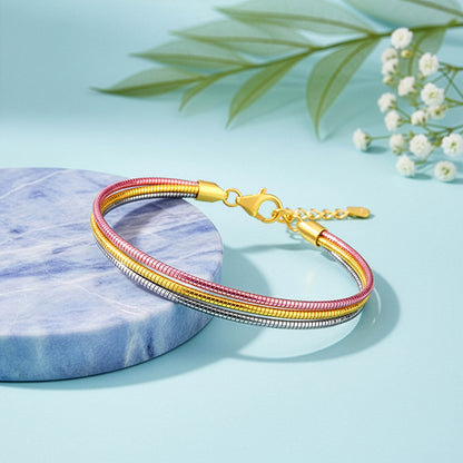 Triple Tone Auric Harmony Bracelet