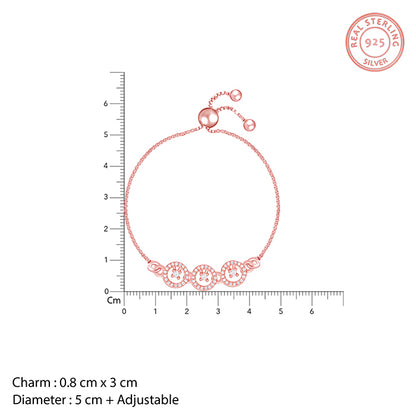 Rose Gold Circular Grace Bracelet- silver bracelet for women