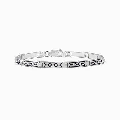 Silver Lattice Bracelet For Him