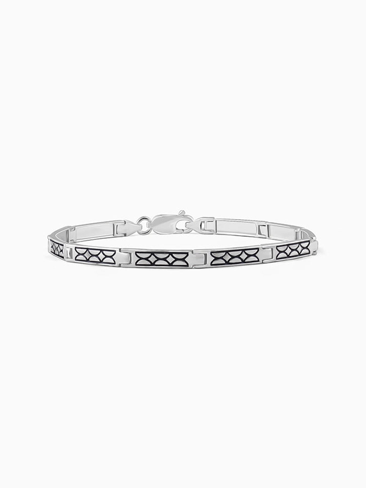 Silver Lattice Bracelet For Him