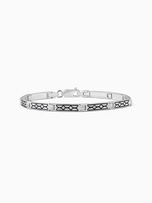 Silver Lattice Bracelet For Him