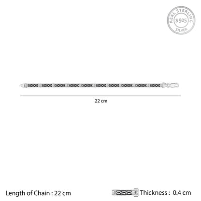 Silver Lattice Bracelet For Him