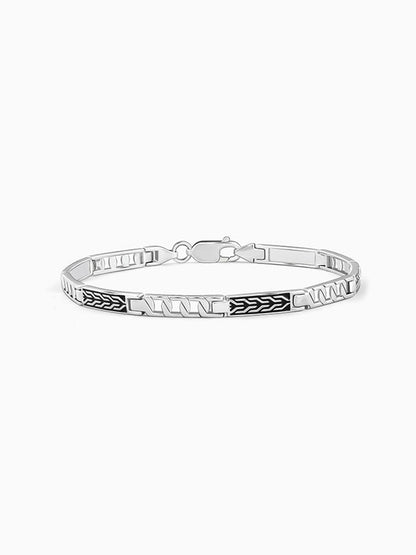 Silver Titan Weave Bracelet For Him