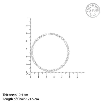 Silver Chroma Chain Bracelet For Him