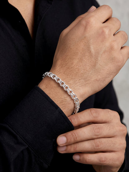Silver Chroma Chain Bracelet For Him