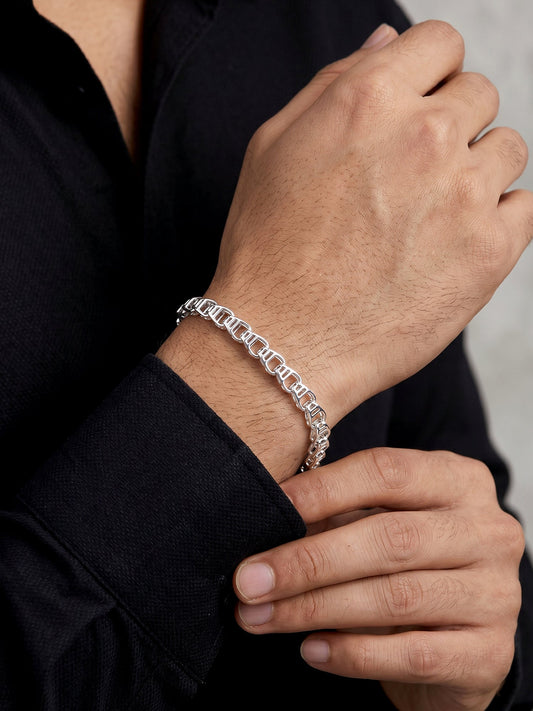 Silver Chroma Chain Bracelet For Him