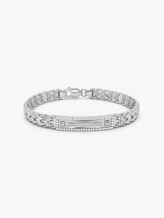 Silver Majestic Verge Bracelet For Him