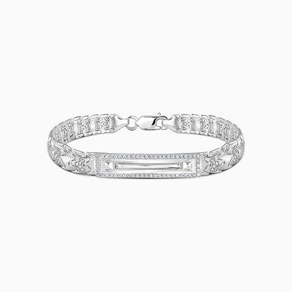 Silver Majestic Verge Bracelet For Him