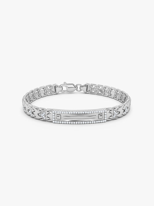 Silver Majestic Verge Bracelet For Him