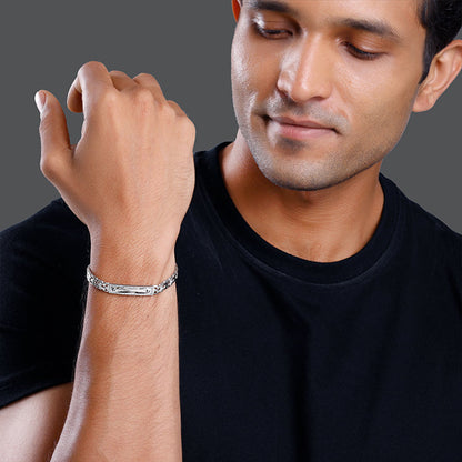 Silver Majestic Verge Bracelet For Him