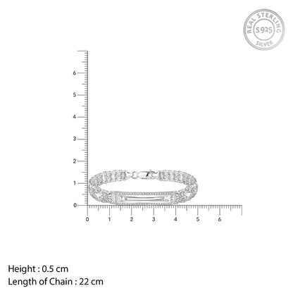 Silver Majestic Verge Bracelet For Him