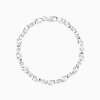 Silver Snail Chain Bracelet For Him
