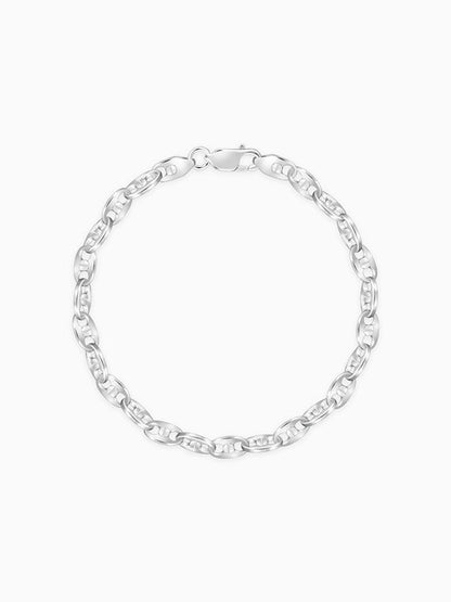 Silver Snail Chain Bracelet For Him