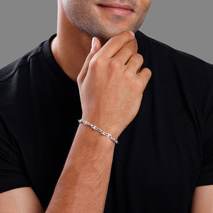 Silver Snail Chain Bracelet For Him