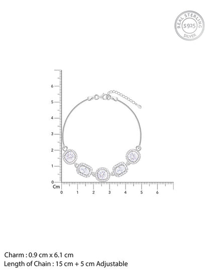 Silver Haloed Elegance Bracelet