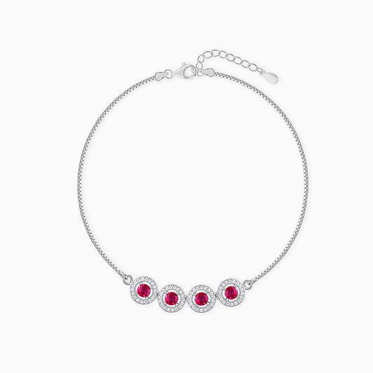 Silver Rouge Orbit Bracelet