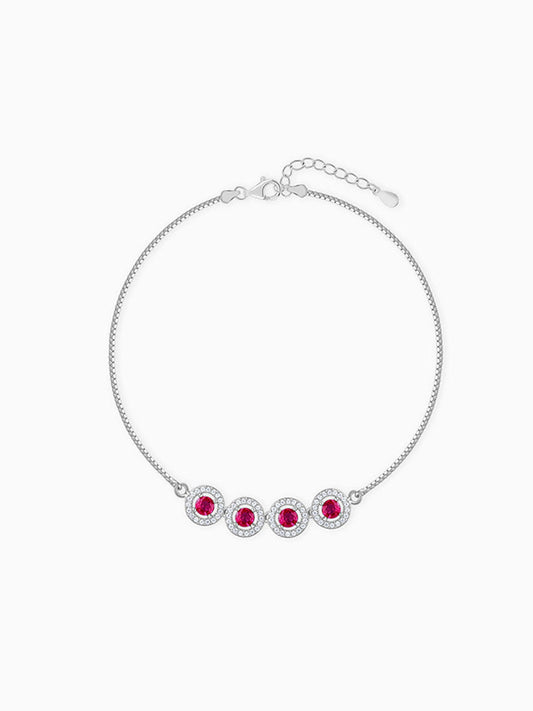 Silver Rouge Orbit Bracelet