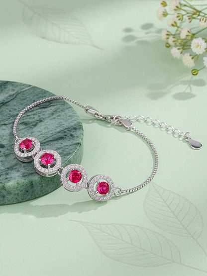 Silver Rouge Orbit Bracelet