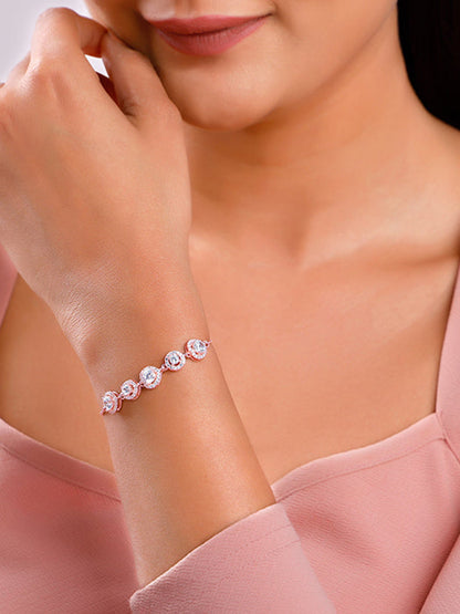 Rose Gold Halo Harmony Bracelet