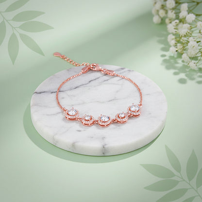 Rose Gold Halo Harmony Bracelet