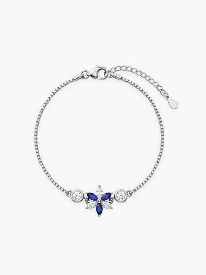 Silver Azure Bloom Bracelet
