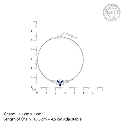 Silver Azure Bloom Bracelet