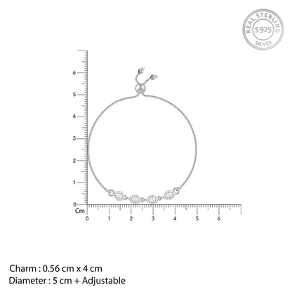 Silver Crystal Bloom Bracelet