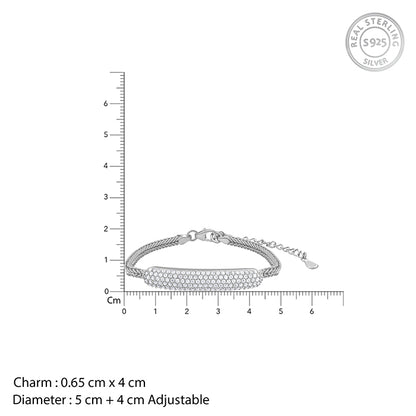 Silver Bar of Light Bracelet